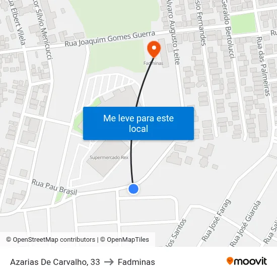 Azarias De Carvalho, 33 to Fadminas map