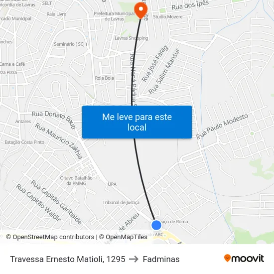 Travessa Ernesto Matioli, 1295 to Fadminas map