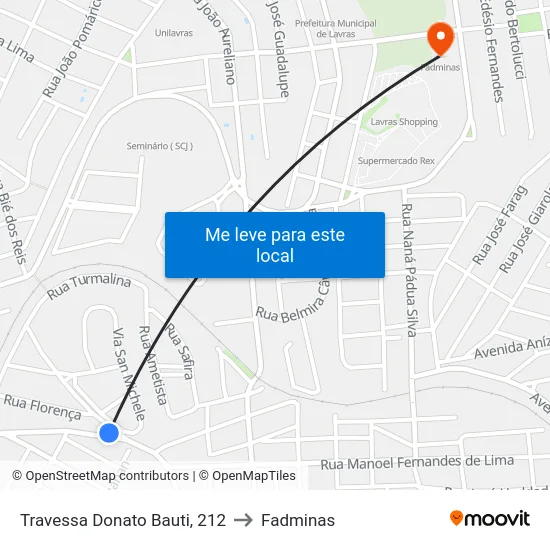 Travessa Donato Bauti, 212 to Fadminas map