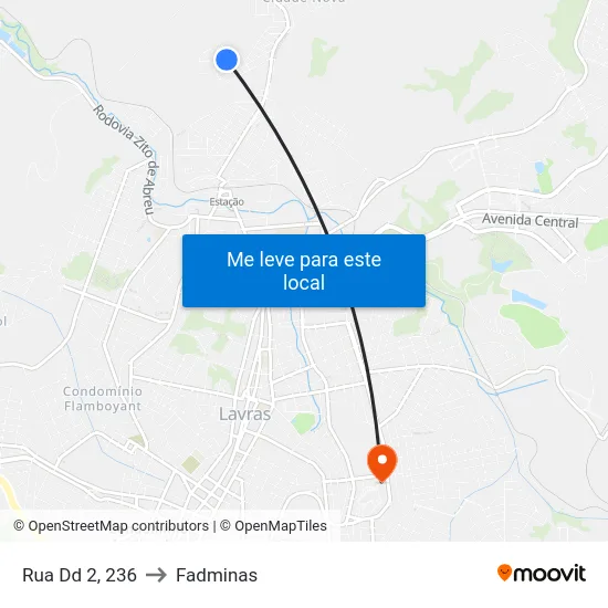 Rua Dd 2, 236 to Fadminas map