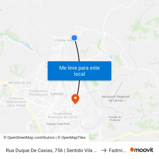 Rua Duque De Caxias, 756 | Sentido Vila Mariana to Fadminas map
