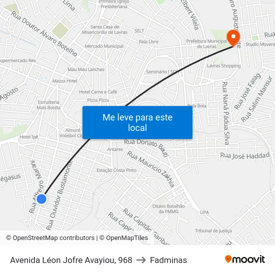 Avenida Léon Jofre Avayiou, 968 to Fadminas map