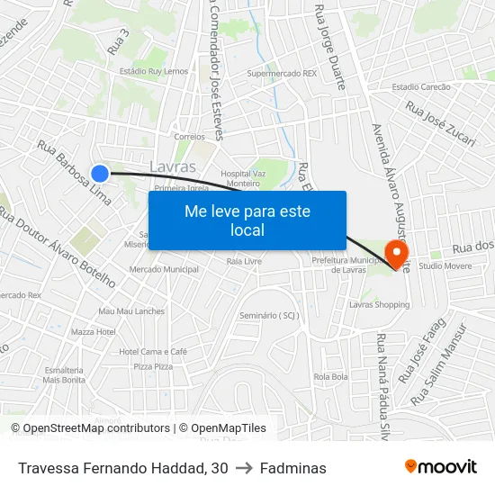 Travessa Fernando Haddad, 30 to Fadminas map