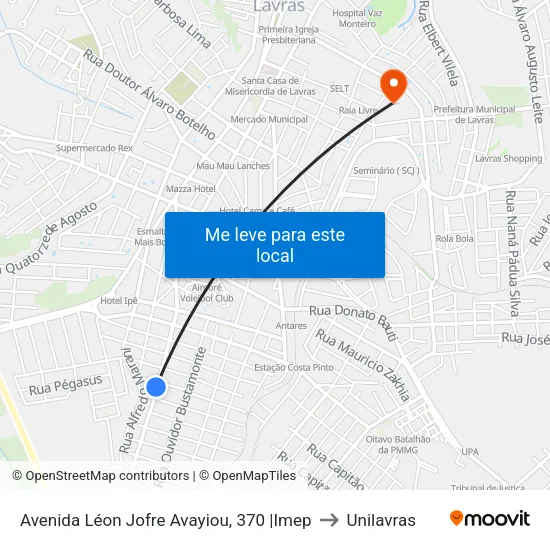 Avenida Léon Jofre Avayiou, 370 |Imep to Unilavras map