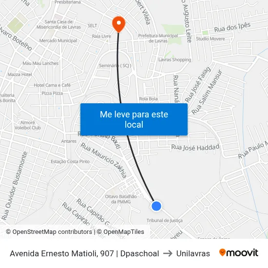 Avenida Ernesto Matioli, 907 | Dpaschoal to Unilavras map