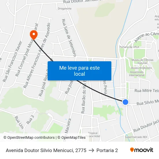 Avenida Doutor Silvio Menicuci, 2775 to Portaria 2 map