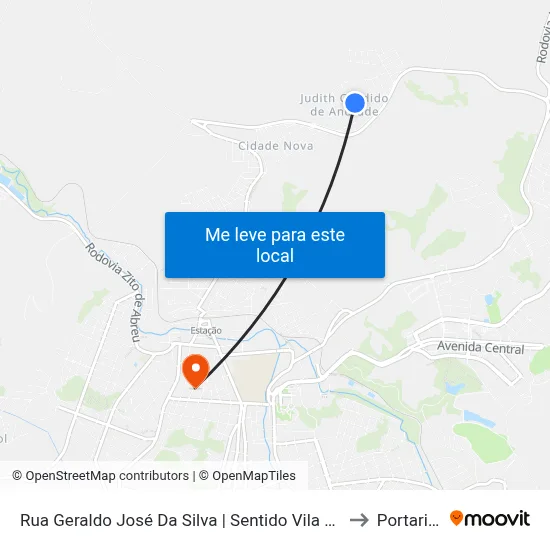 Rua Geraldo José Da Silva | Sentido Vila Mariana to Portaria 2 map