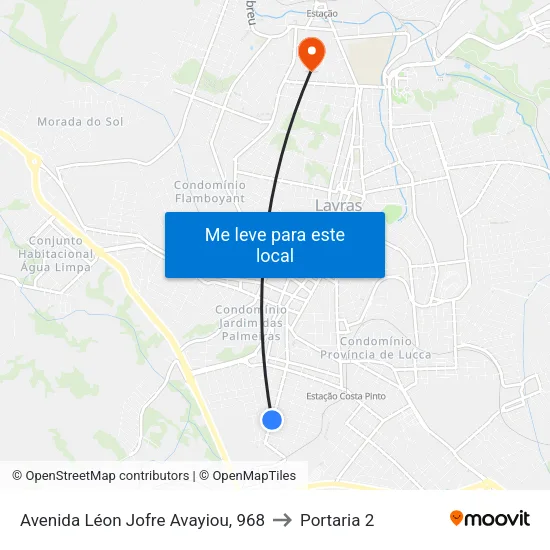 Avenida Léon Jofre Avayiou, 968 to Portaria 2 map