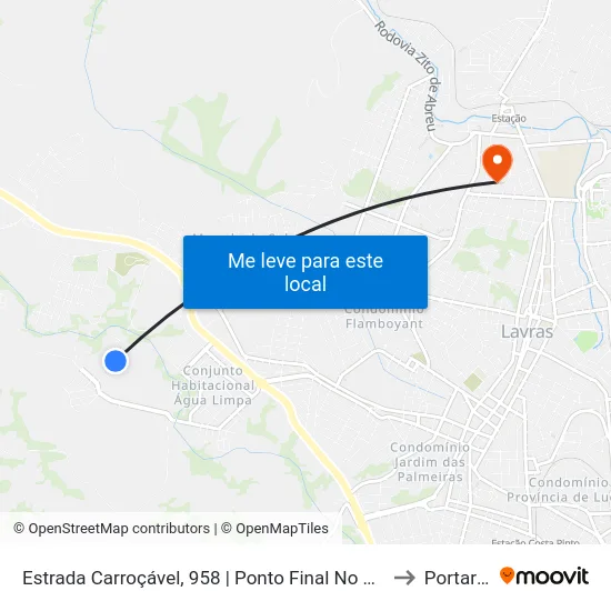 Estrada Carroçável, 958 | Ponto Final No Mundo Novo to Portaria 2 map