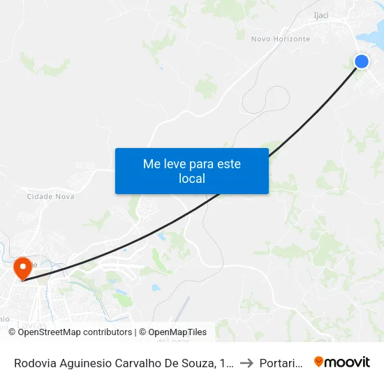 Rodovia Aguinesio Carvalho De Souza, 1096 to Portaria 2 map