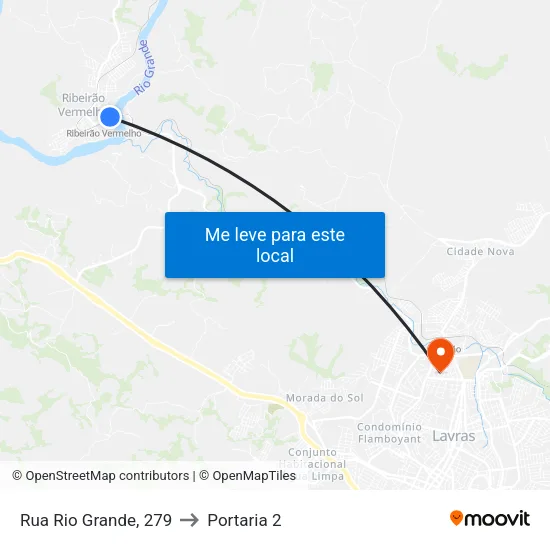 Rua Rio Grande, 279 to Portaria 2 map