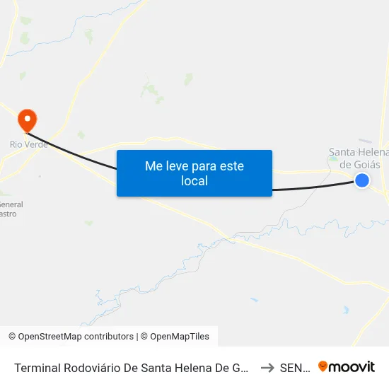 Terminal Rodoviário De Santa Helena De Goiás to SENAI map