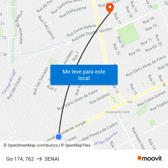 Go-174, 762 to SENAI map