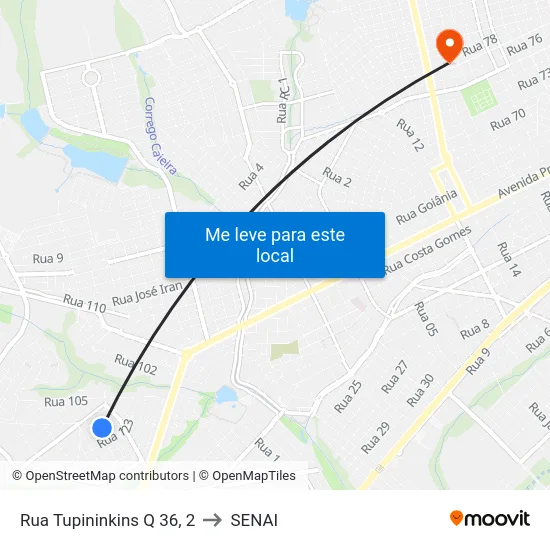 Rua Tupininkins Q 36, 2 to SENAI map