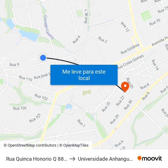 Rua Quinca Honorio Q 88, 4 to Universidade Anhanguera map