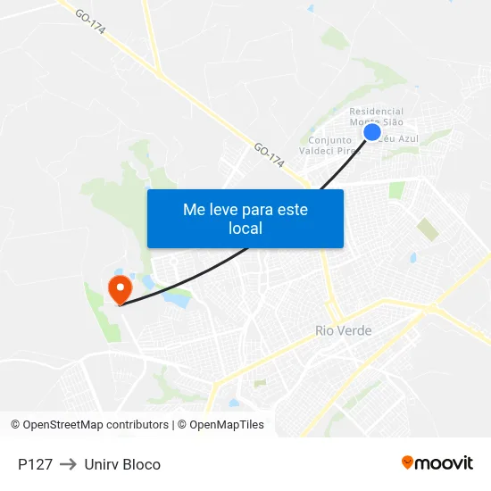 P127 to Unirv Bloco map