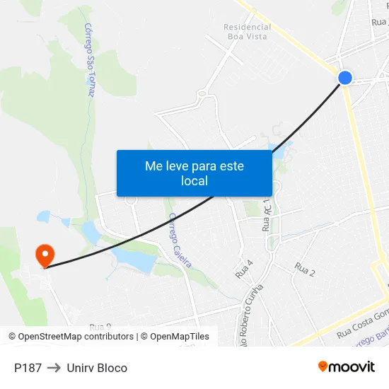 P187 to Unirv Bloco map