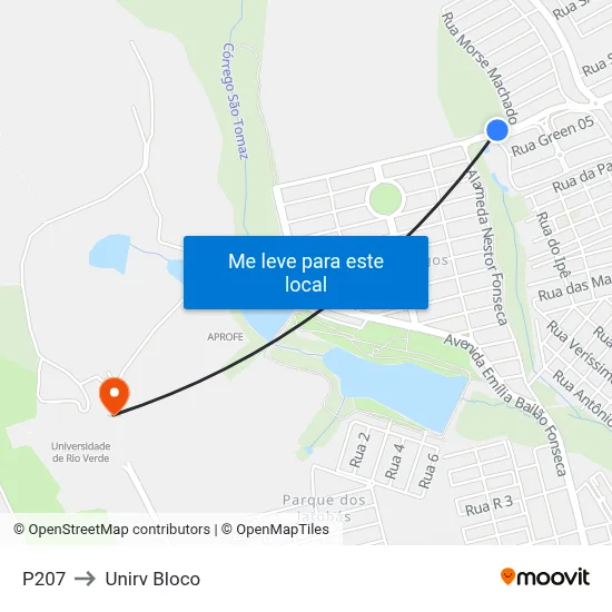 P207 to Unirv Bloco map