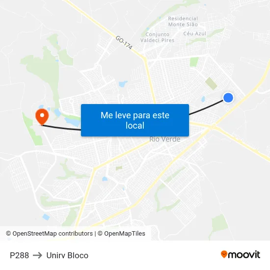 P288 to Unirv Bloco map
