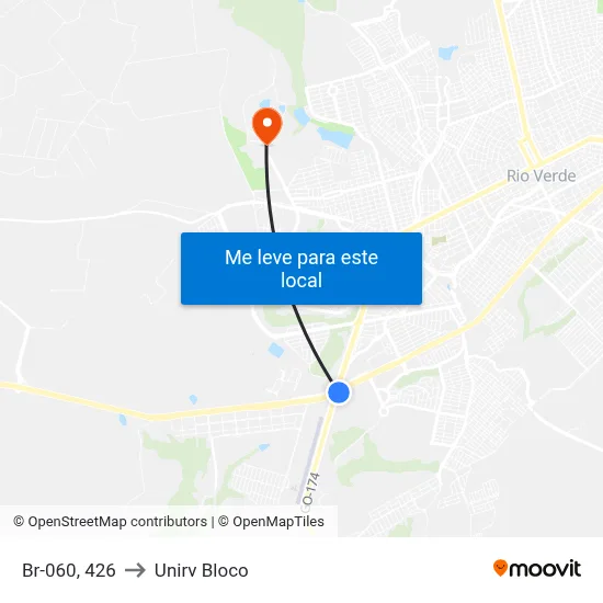 Br-060, 426 to Unirv Bloco map