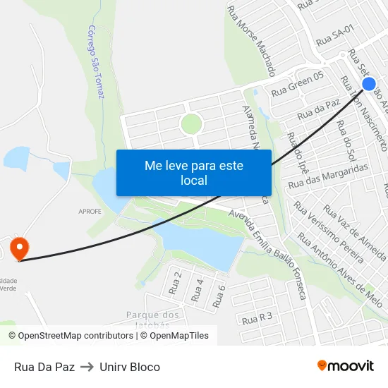 Rua Da Paz to Unirv Bloco map
