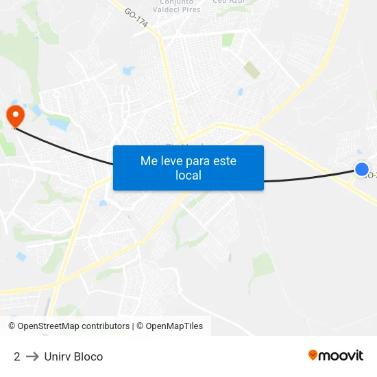 2 to Unirv Bloco map