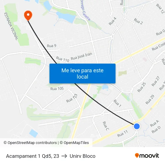 Acampament 1 Qd5, 23 to Unirv Bloco map