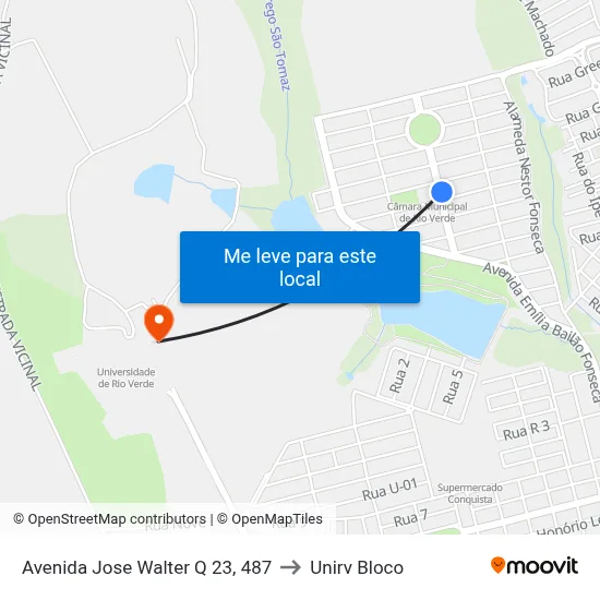 Avenida Jose Walter Q 23, 487 to Unirv Bloco map