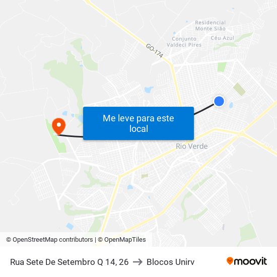 Rua Sete De Setembro Q 14, 26 to Blocos Unirv map