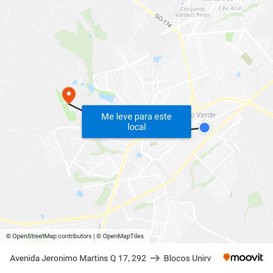 Avenida Jeronimo Martins Q 17, 292 to Blocos Unirv map