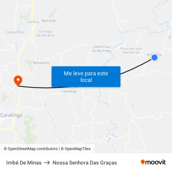 Imbé De Minas to Nossa Senhora Das Graças map