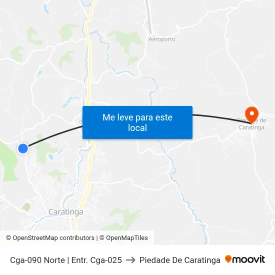 Cga-090 Norte | Entr. Cga-025 to Piedade De Caratinga map