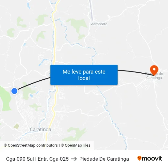 Cga-090 Sul | Entr. Cga-025 to Piedade De Caratinga map