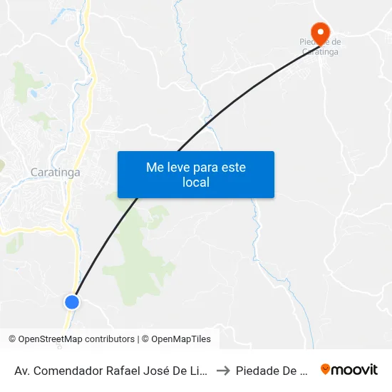 Av. Comendador Rafael José De Lima, 1400 | Balança to Piedade De Caratinga map