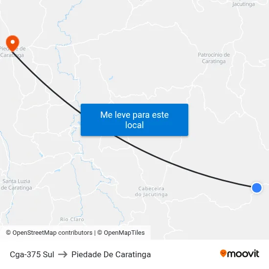 Cga-375 Sul to Piedade De Caratinga map
