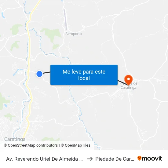 Av. Reverendo Uriel De Almeida Leitão, 700 to Piedade De Caratinga map