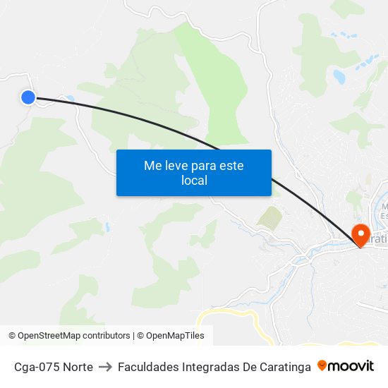 Cga-075 Norte to Faculdades Integradas De Caratinga map