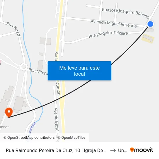 Rua Raimundo Pereira Da Cruz, 10 | Igreja De Nossa Senhora Das Graças to Unec II map