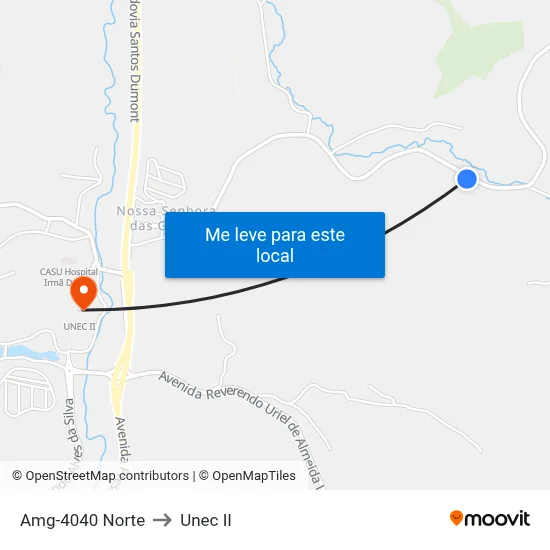 Amg-4040 Norte to Unec II map