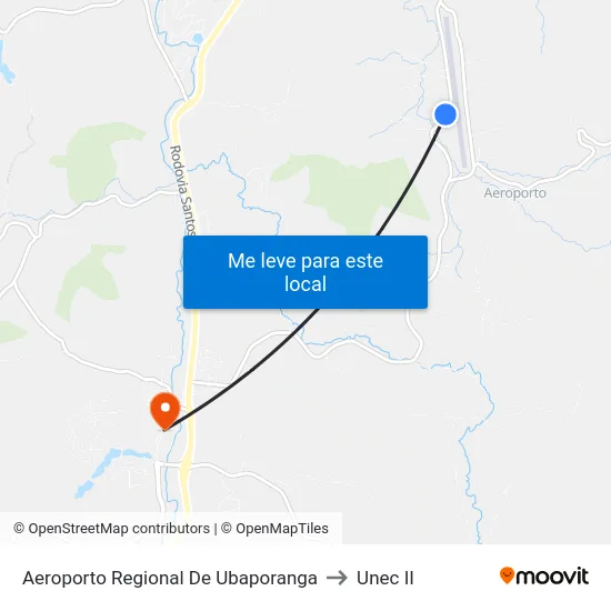 Aeroporto Regional De Ubaporanga to Unec II map