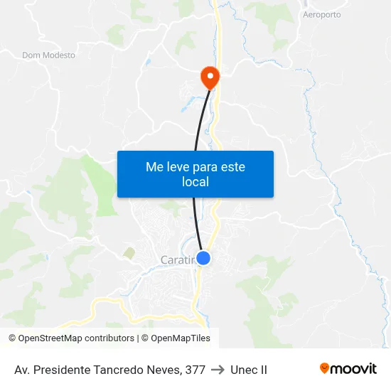 Av. Presidente Tancredo Neves, 377 to Unec II map
