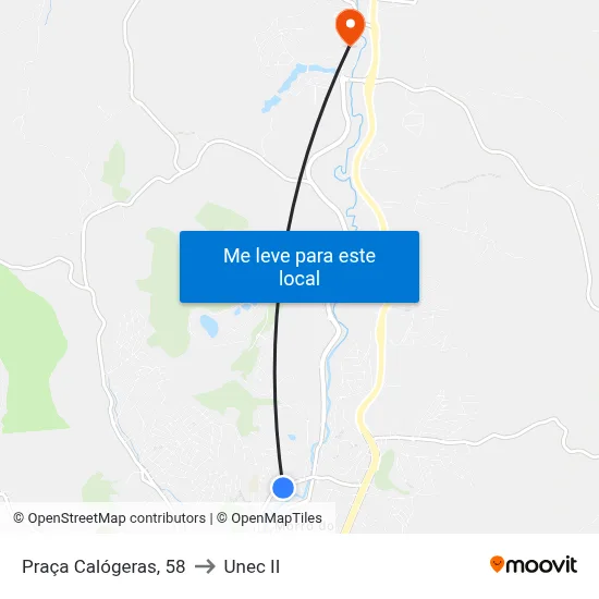 Praça Calógeras, 58 to Unec II map