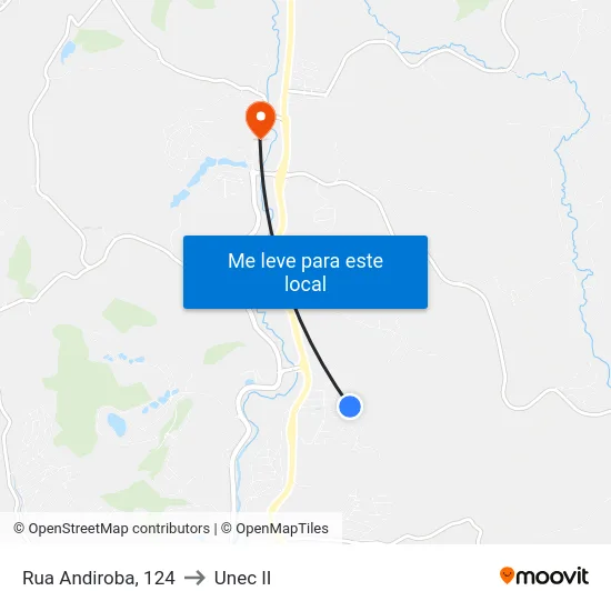 Rua Andiroba, 124 to Unec II map