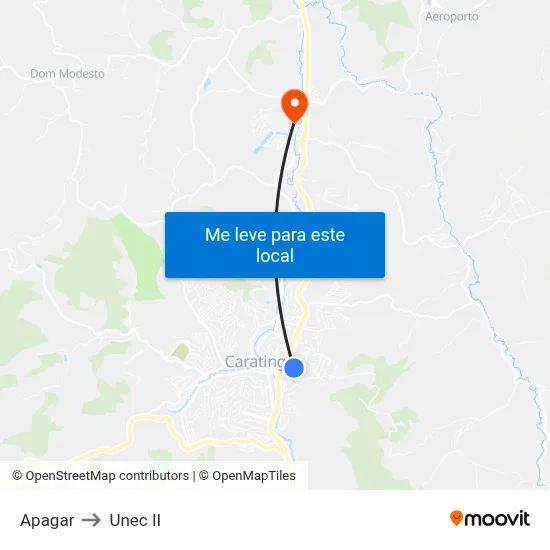 Apagar to Unec II map