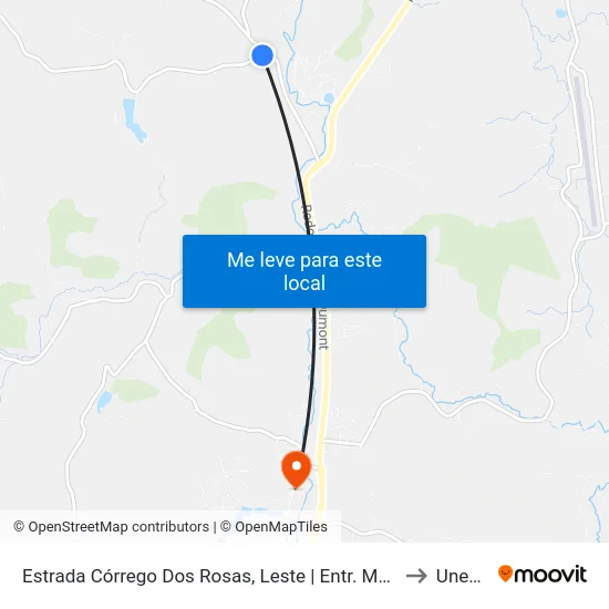 Estrada Córrego Dos Rosas, Leste | Entr. Mg-425 to Unec II map