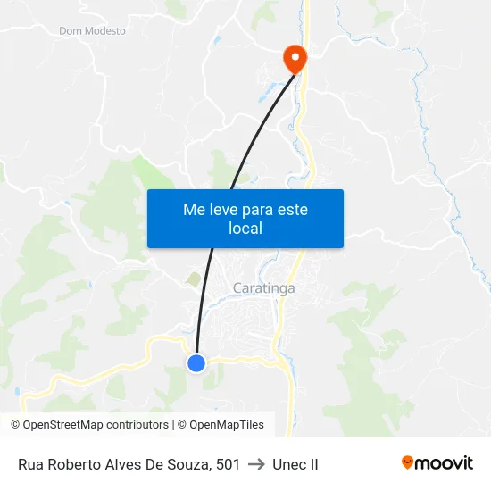 Rua Roberto Alves De Souza, 501 to Unec II map