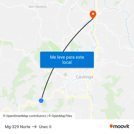 Mg-329 Norte to Unec II map