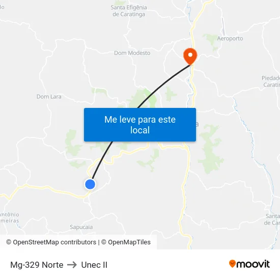Mg-329 Norte to Unec II map