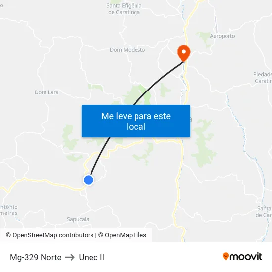 Mg-329 Norte to Unec II map