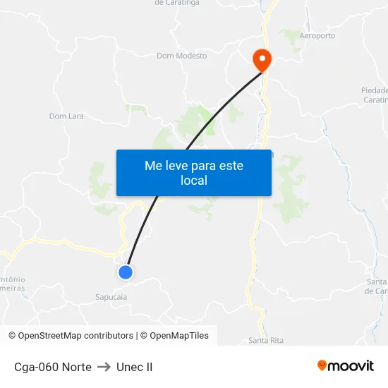 Cga-060 Norte to Unec II map